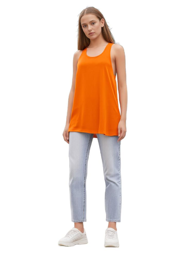 Women Tank Ideology Women Orange Flex Stretch Rapidry Tank Top SIze M