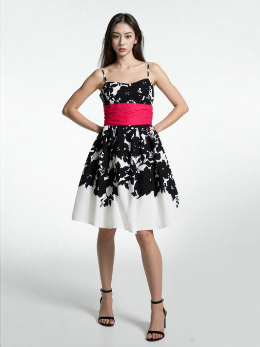 Women Dress B Darlin Juniors  Floral Black White Party Dress Size 3/4