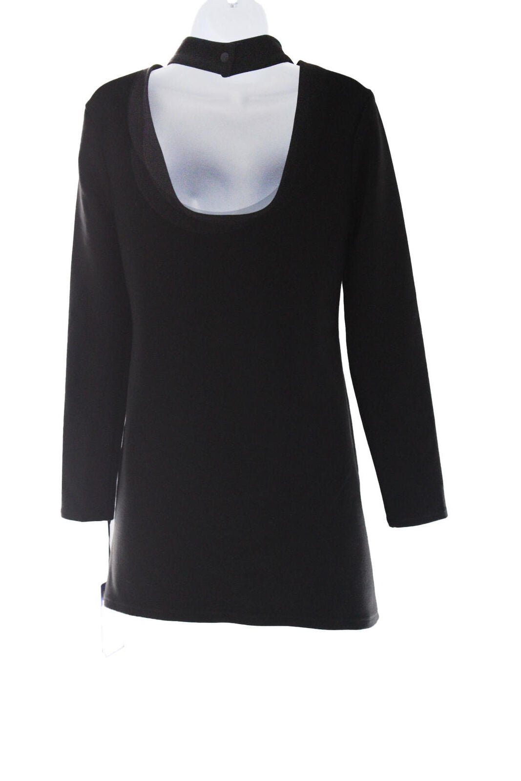 Future Collection Women's Long Sleeve Mock Neck Open Back A-Line Mini Dress