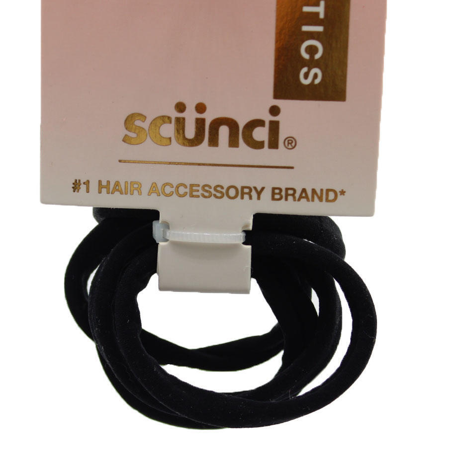 Hair Ties Scunci Elevated Basics Hosiery Elastics Super Comfy 6 Count