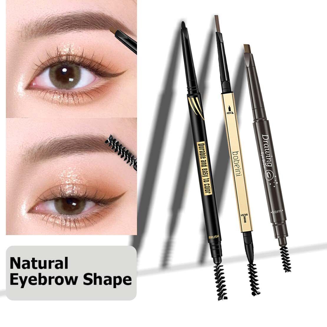 Eyebrow Pencil Natural and Long-Lasting 4-in-1 Eyebrow Pencil Set Medium Brown