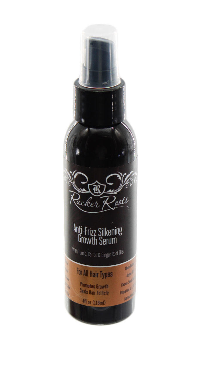 Rucker Roots Anti - Frizz Silkening Growth Serum Ginger Turnip Carrot Root 4 fl