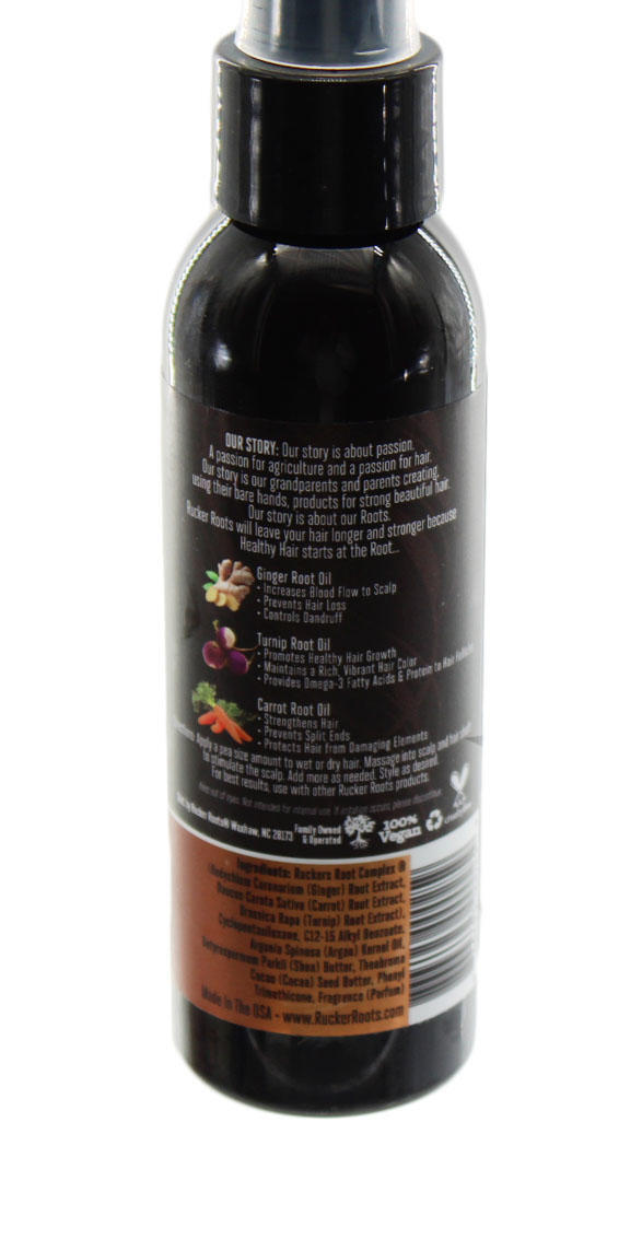 Rucker Roots Anti - Frizz Silkening Growth Serum Ginger Turnip Carrot Root 4 fl