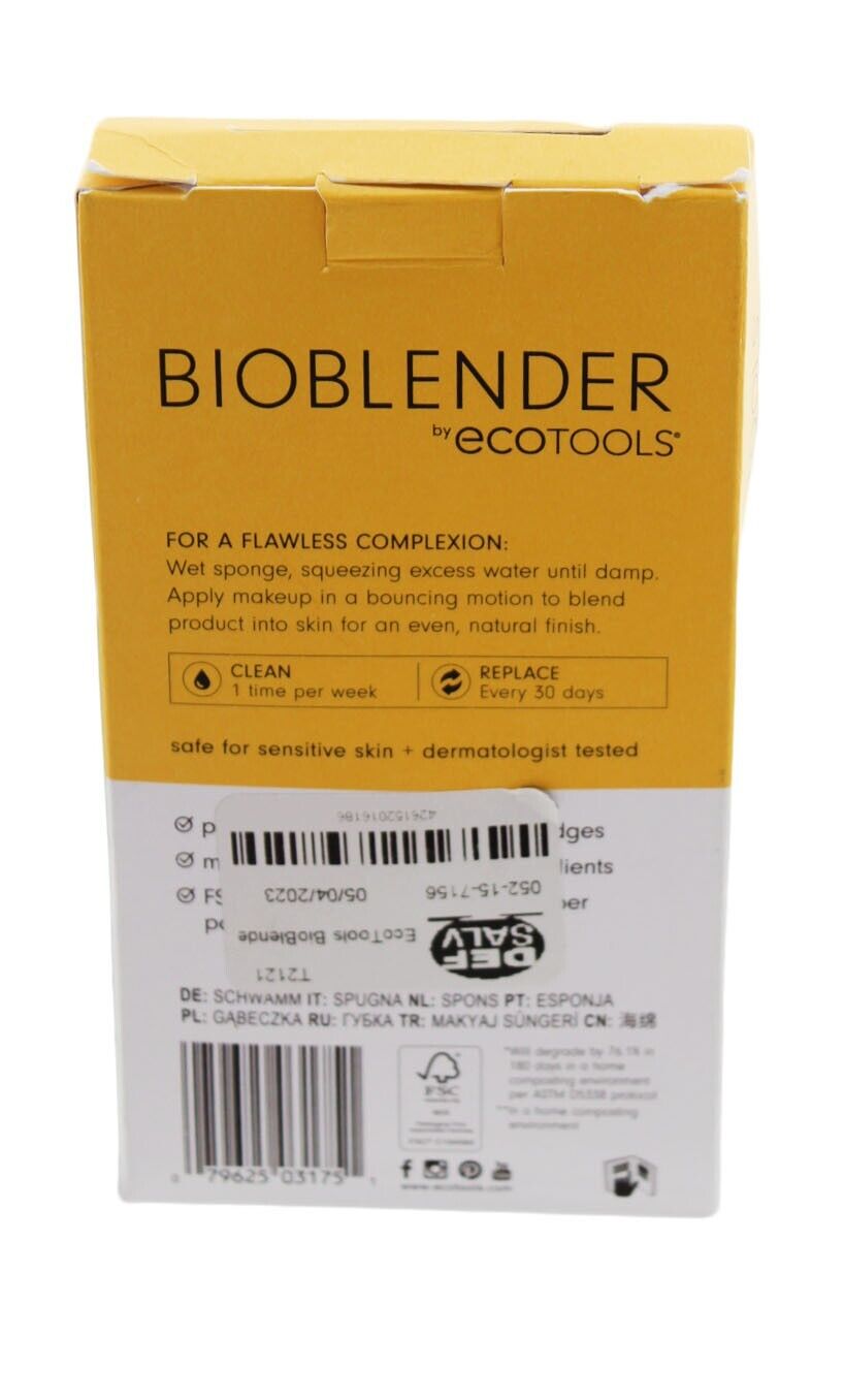 Makeup Sponge Bioblender  100% Biodegradable Purple Best With Liquid