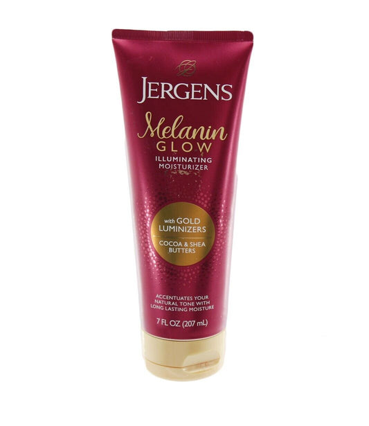 Body Lotion Jergens Melanin Glow Illuminating W/Gold Luminizers 7 fl 0z
