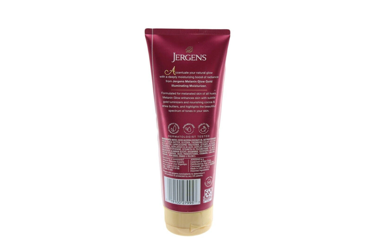 Body Lotion Jergens Melanin Glow Illuminating W/Gold Luminizers 7 fl 0z