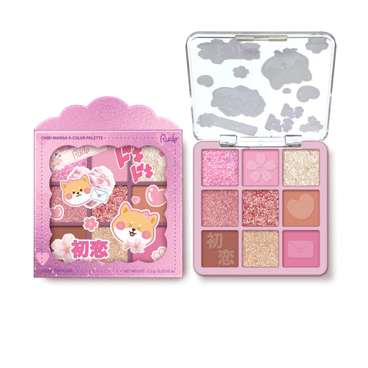 RUDE Chibi Manga 9 Color Eyeshadow Palette Puppy Love 0.25 oz