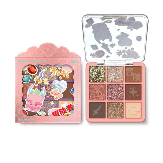 RUDE Chibi Manga 9 Color Eyeshadow Palette Treasure Hunt 0.25 oz
