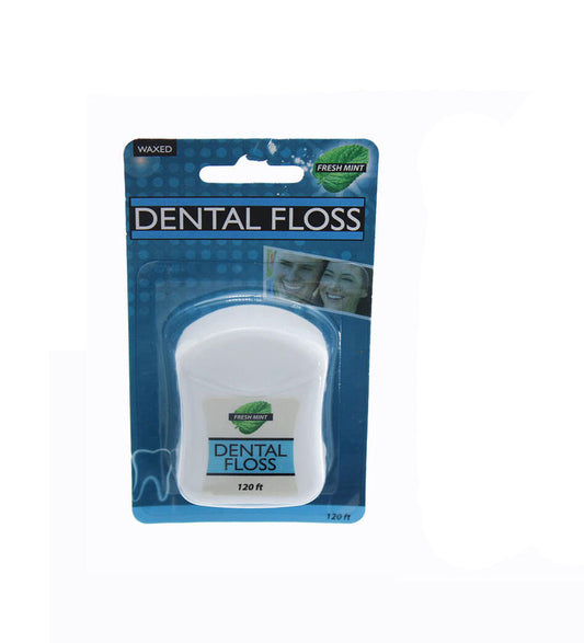 Dental Floss Fresh Mint Waxed Dental Floss 120 Feet