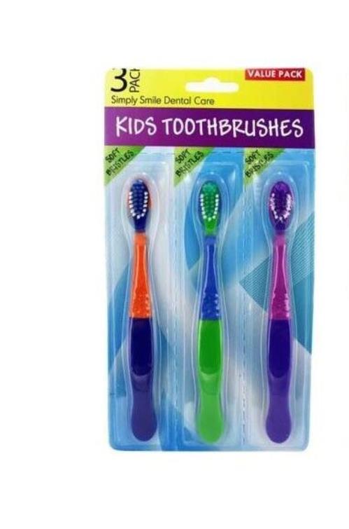 Kids Toothbrush 3 Pack Soft Bristles