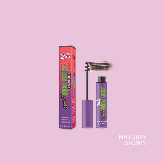 RUDE Ultimate Brow Artist Brow Mascara Natural Brown 0.118 fl oz