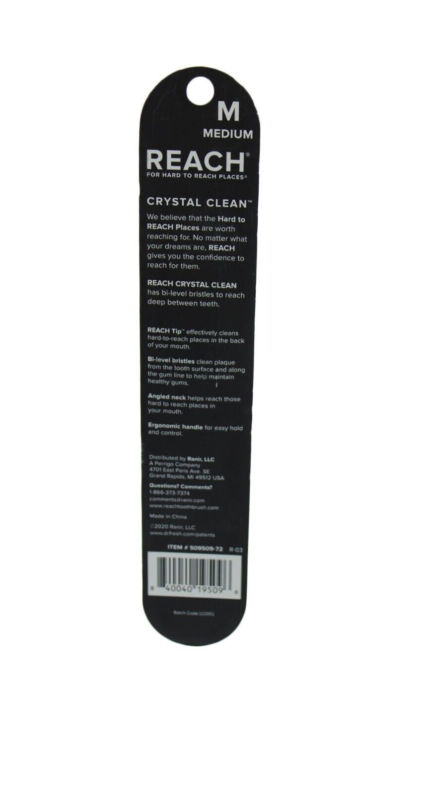 Toothbrush Reach Crystal Clean Medium Adult Toothbrush Orange