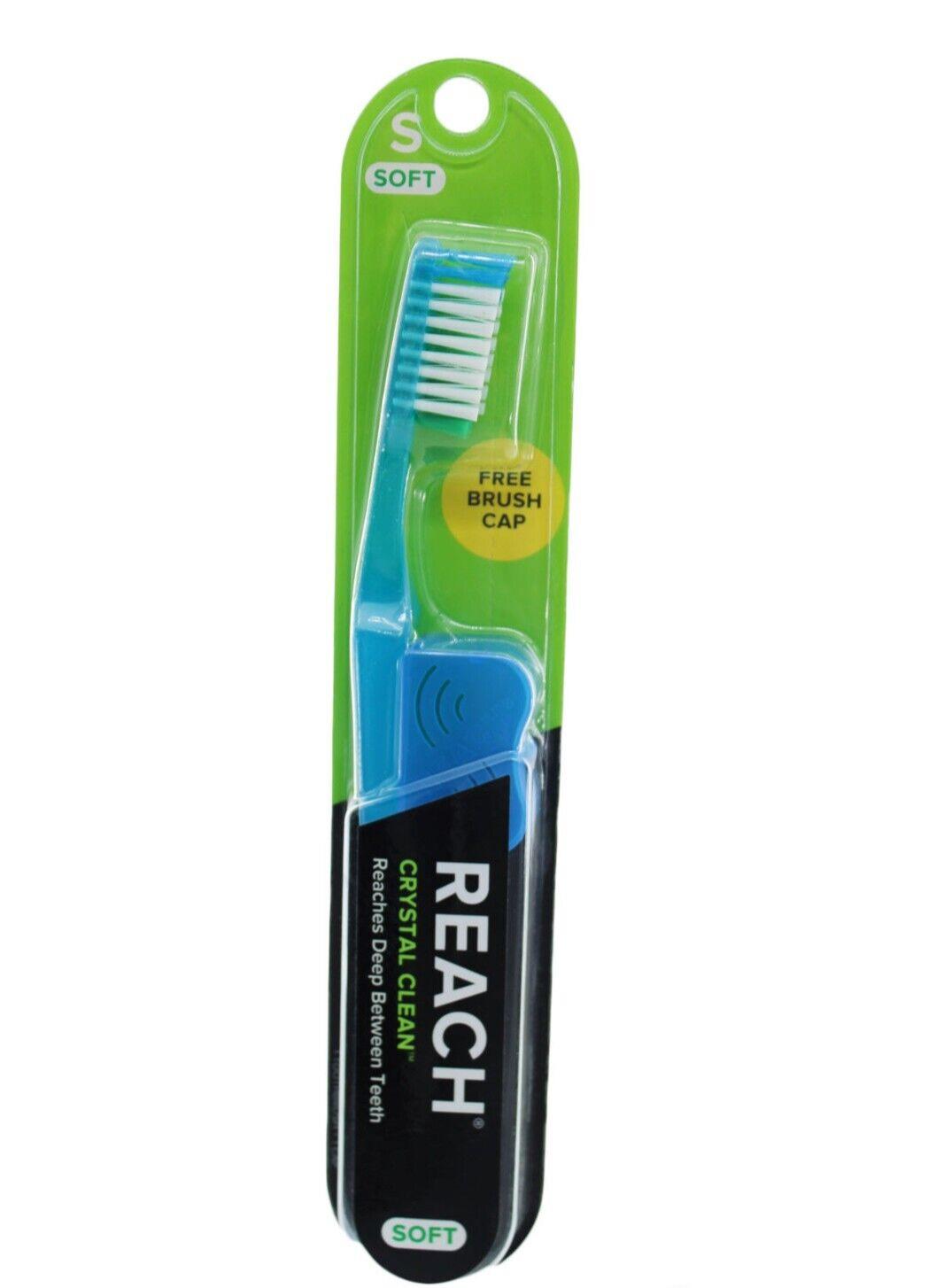 Toothbrush Reach Crystal Clean Soft Adult Toothbrush Blue