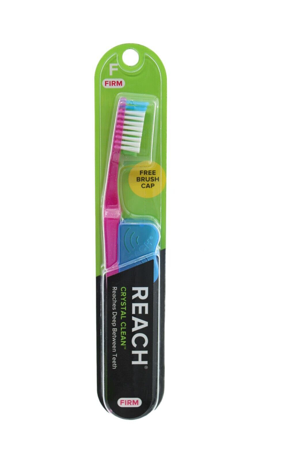 Toothbrush Reach Crystal Clean Firm Adult Toothbrush Pink