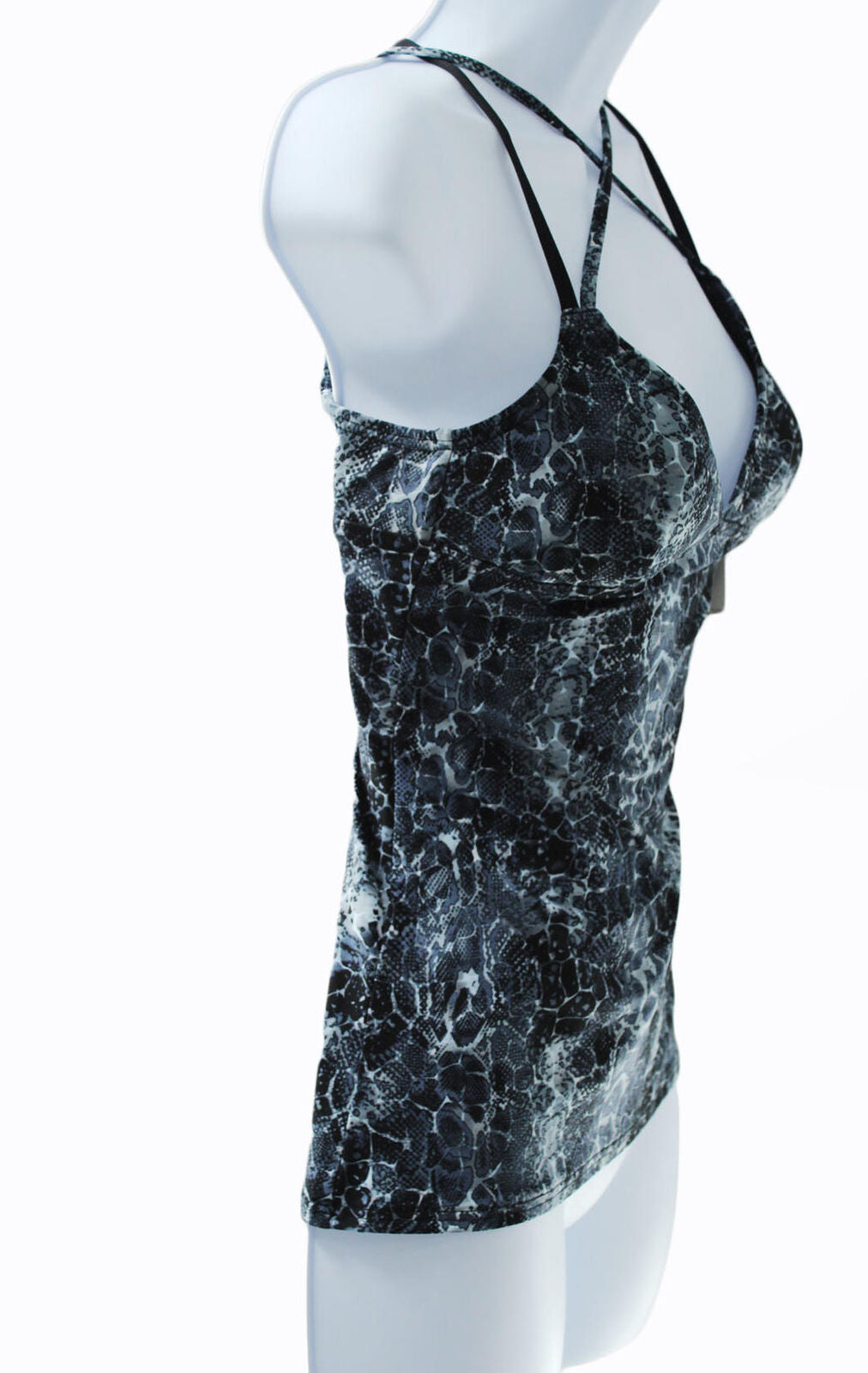 Bikini Top TYR Women's Serpiente Brook Tank Swimming Top Black X-Small 0-2