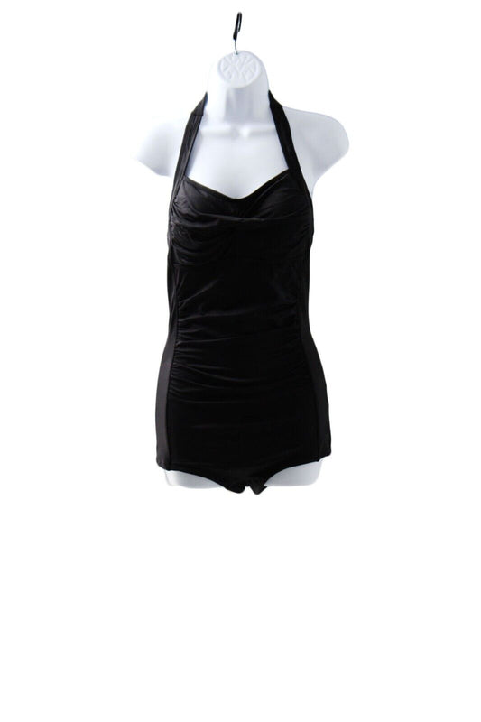 Swimsuit Unbranded Missy Women Halter Back One Piece Swimsuit Size M Black