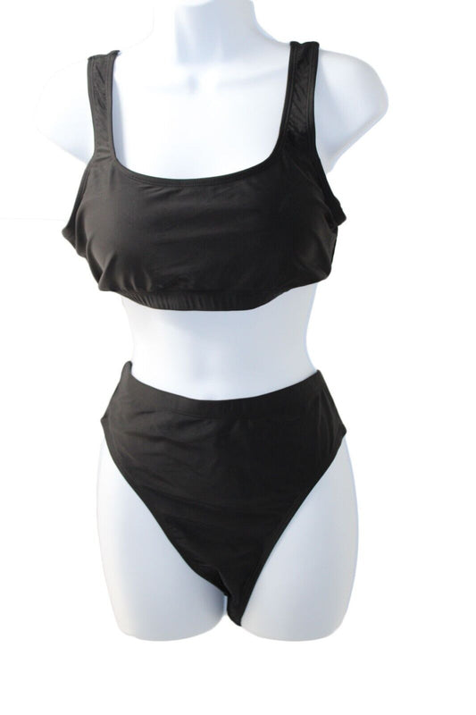 Teen Bikini Unbranded Missy Black High Waist Bikini Size L