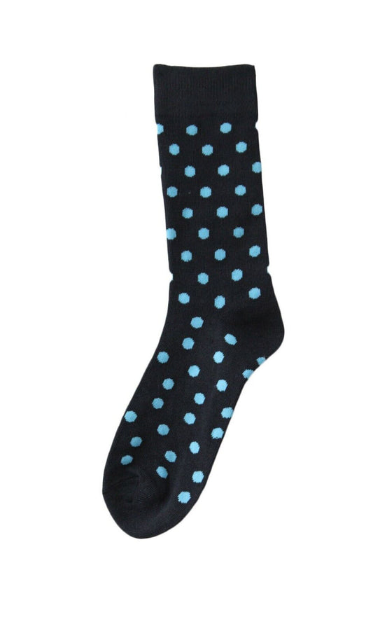 Men Socks West Loop Men's Adult Navy Polka Dot Dress Socks 6-12 Shoe Size