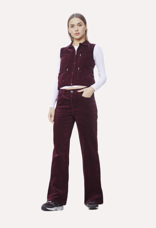 Women Jeans St John's Bay Women's Bootcut Corduroy Jeans Size 8 Burgundy
