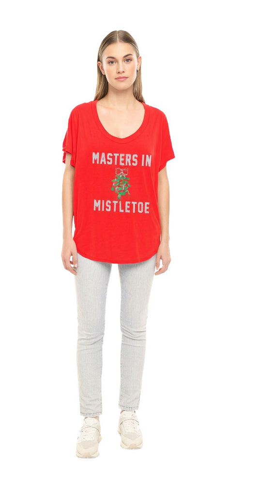 Women's T-Shirt Fifth Sun Women's Christmas Design Short Sleeve Red T-Shirt M