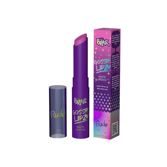 RUDE Bratz Gossip Lipz Matte Lipstick Fashionista 0.077 oz