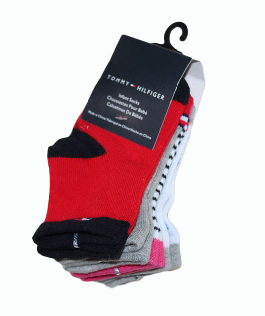 Infant Socks Tommy Hilfiger 4 Pairs Infant Socks Size 12-24 Months Multicolor