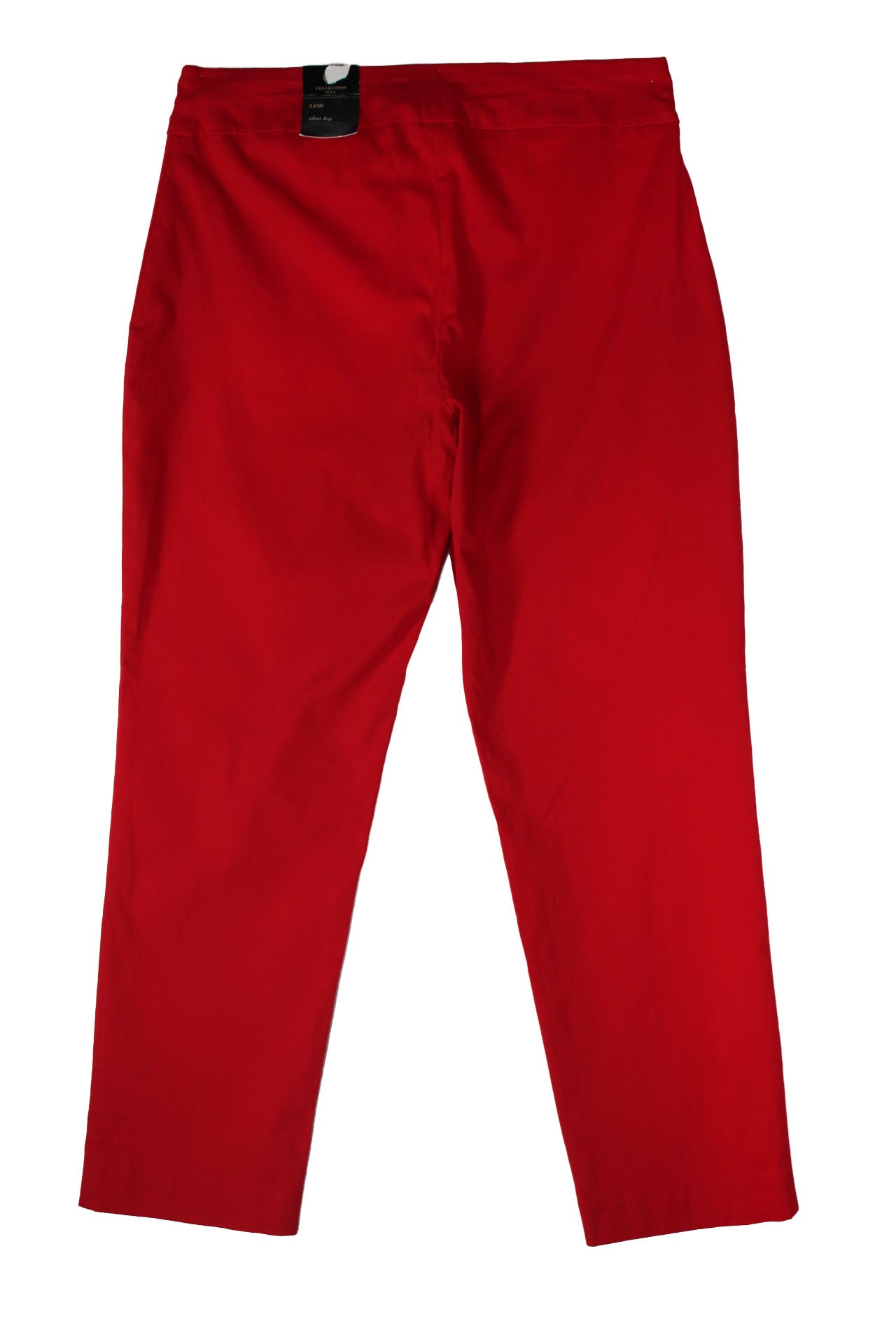 Women Pants JM Collection Rivet Plus Size Tummy Control Slim Leg Size 14W Red
