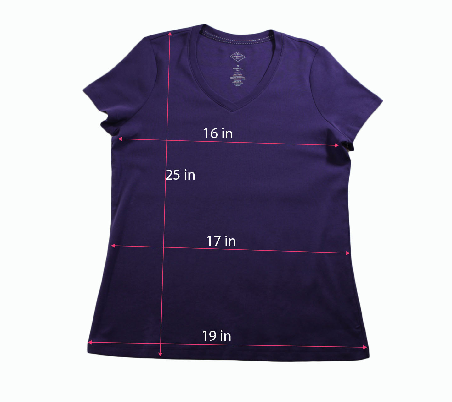 Women Top St Johns Bay Women Essential Tee Size M Purple