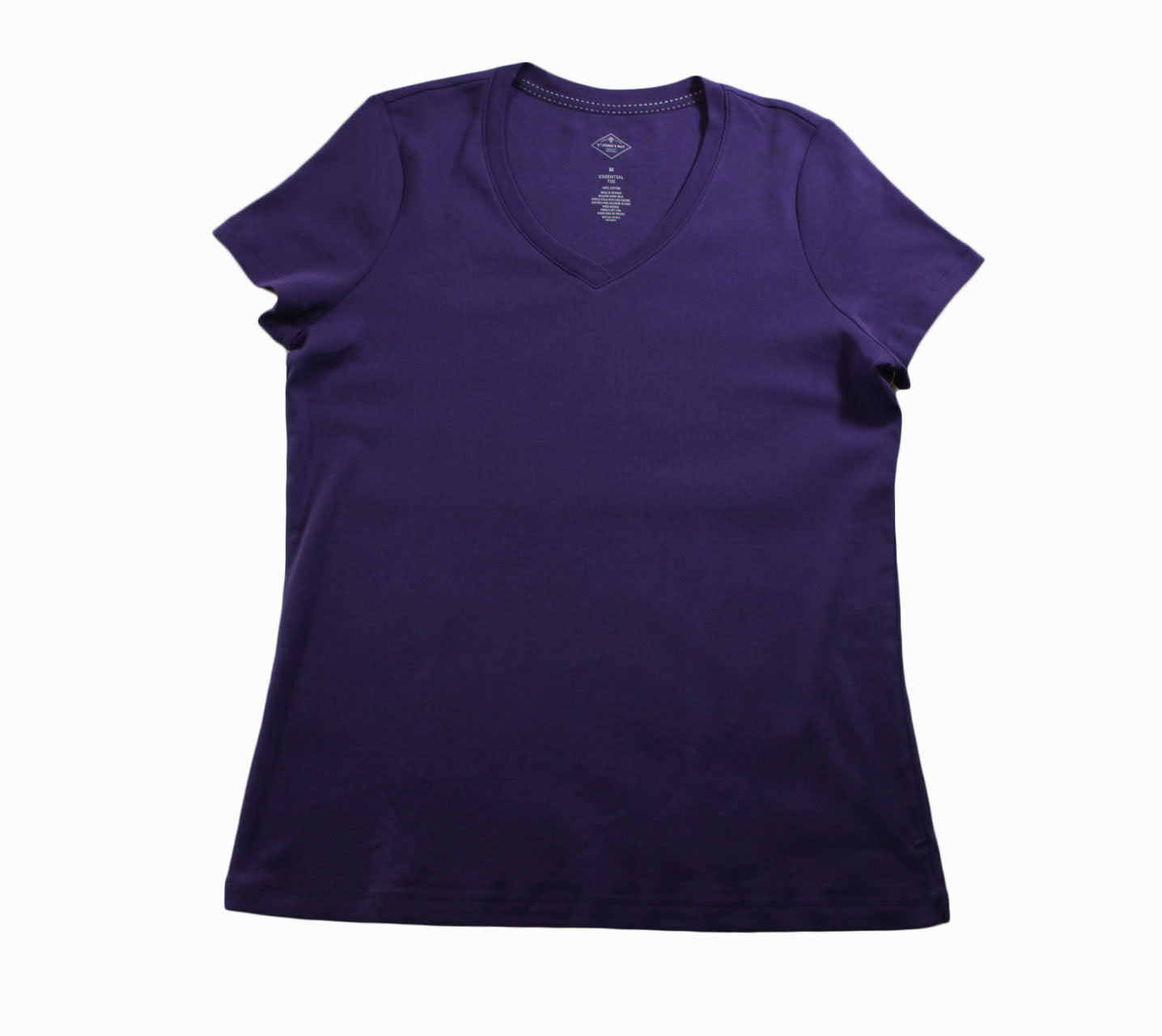 Women Top St Johns Bay Women Essential Tee Size M Purple