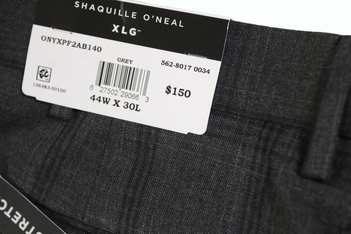 Men Dress Pants Shaquille O'Neal Mens Flat Front Suit Pants 44w X 30L Grey