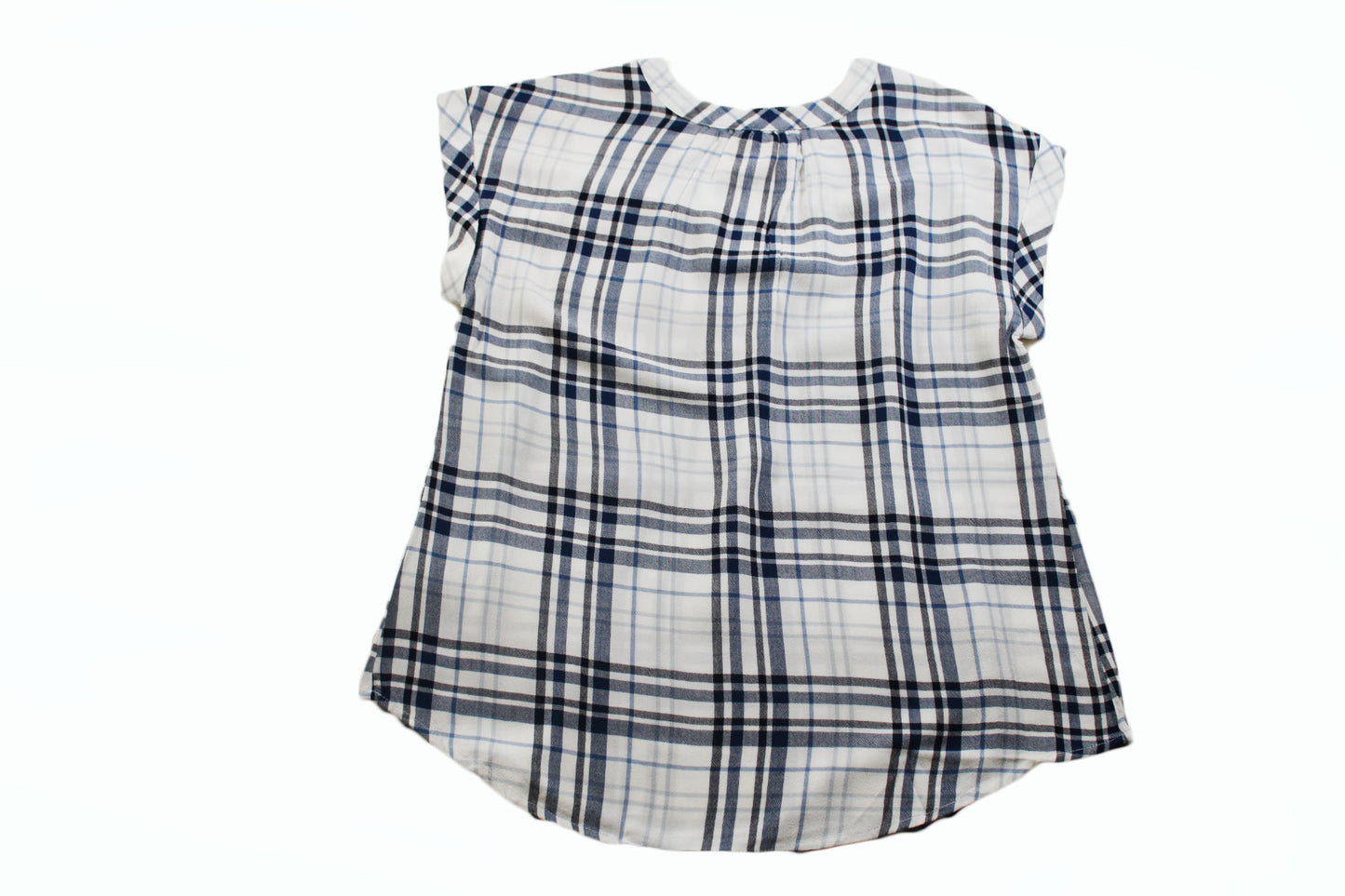 Women Top Liz Claiborne Women Plaid V Neck Top Size XS Plaid