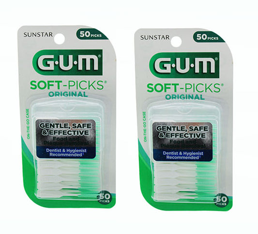 Dental Floss Gum Soft Picks - 50 Count 2 Pack