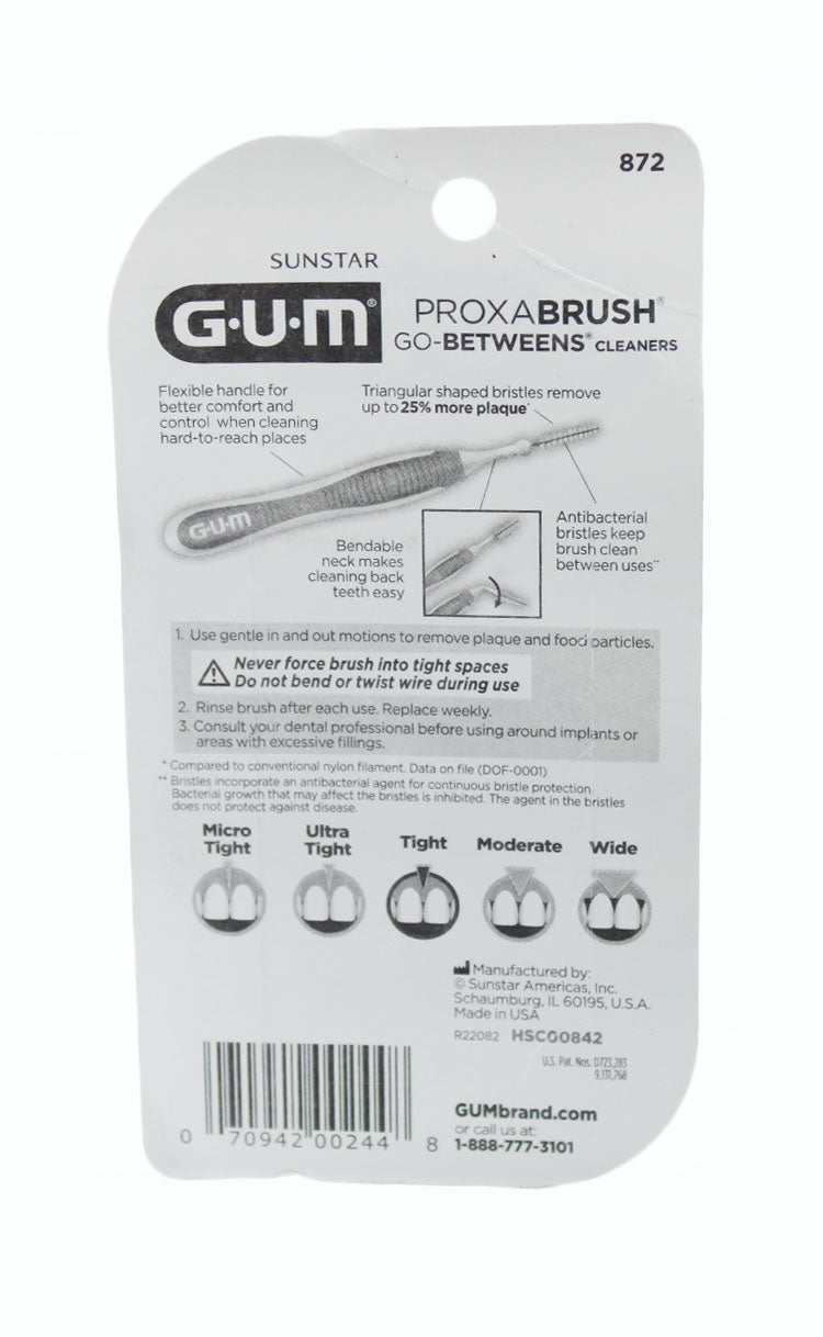 Dental Floss GUM Proxabrush Go Between Cleaners For Tight Teeth 10 Count 2 Pack