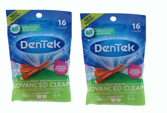 Dental Floss DenTek Easy Brush Cleaners 16 Count 2 Pack