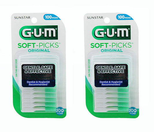 Dental Floss Gum Soft Picks - 100 Count 2 Pack