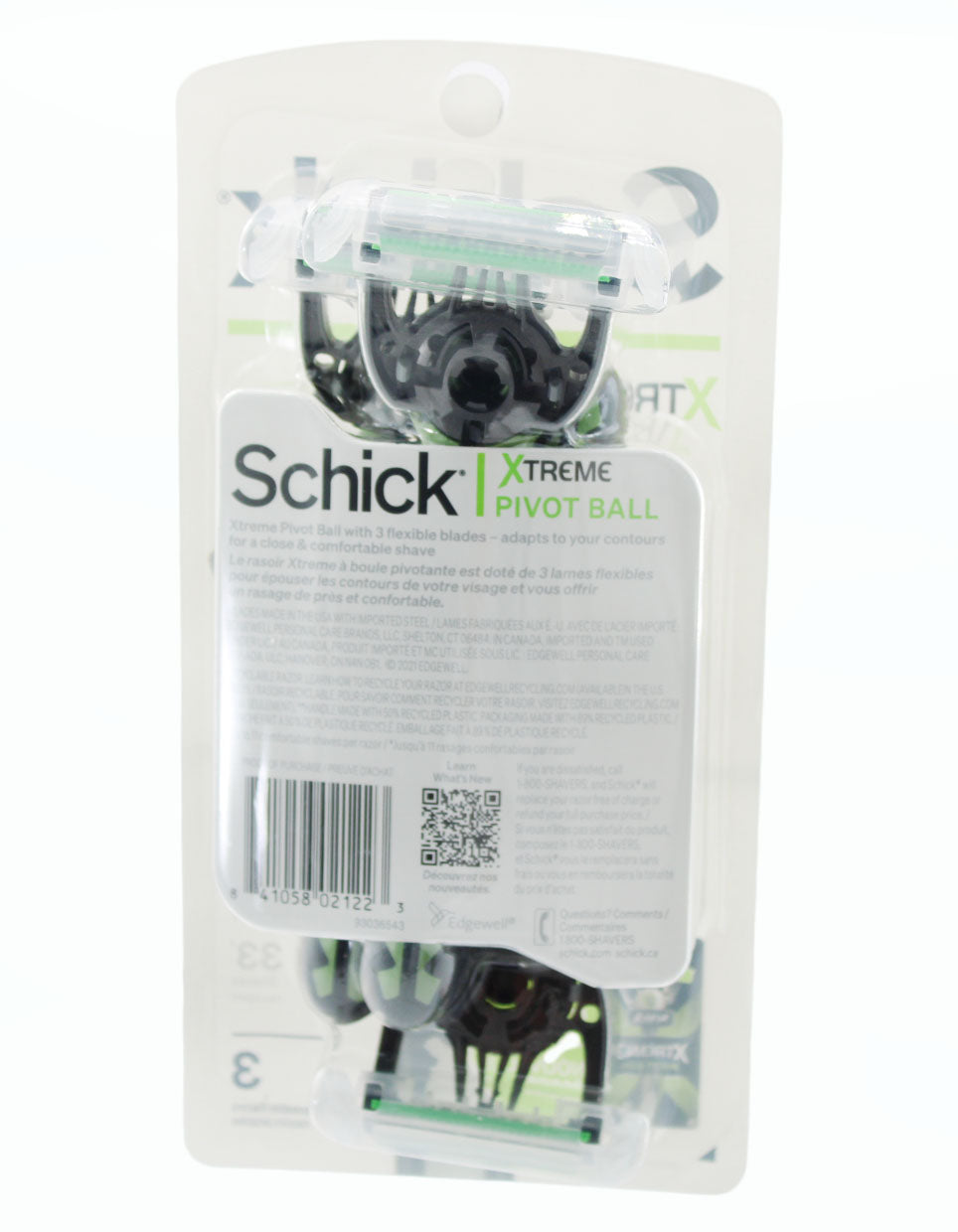 Men Razor Schick 3 Pack Xtreme Pivot Ball Disposable Razor  2 Pcs
