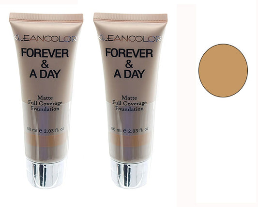 Foundation KLEANCOLOR Forever & A Day Matte Full Coverage Golden Tan 2 Pack