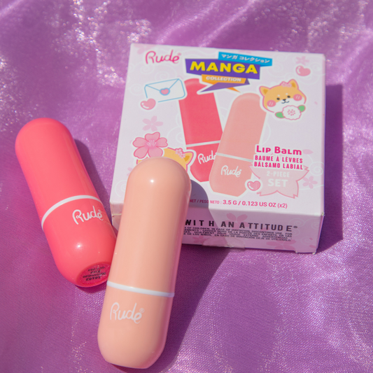 RUDE Manga Collection Lip Balm Duo Watermelon Kiss / Peach Kiss Duo