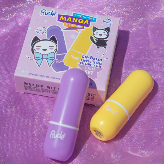 RUDE Manga Collection Lip Balm Duo Grape Kiss / Pineapple Kiss Duo