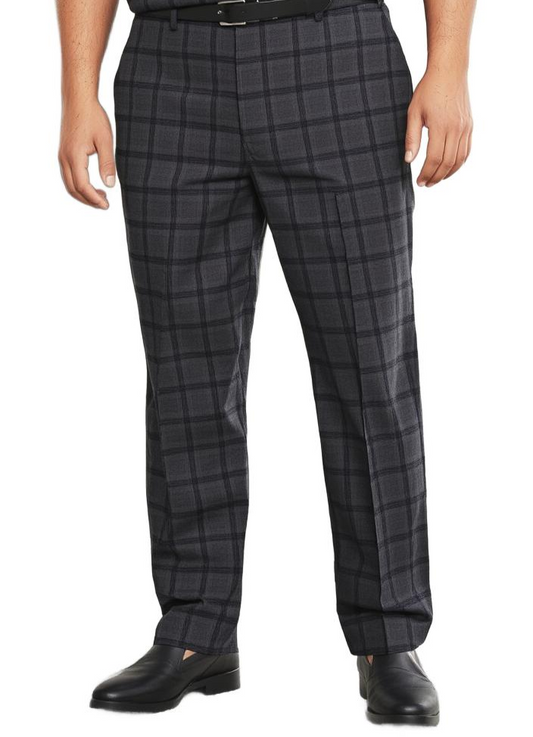 Men Dress Pants Shaquille O'Neal Mens Flat Front Suit Pants 44w X 30L Grey