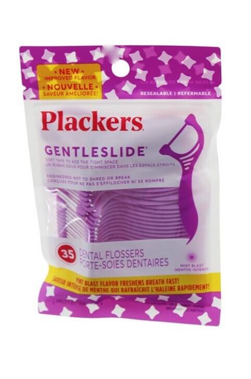 Dental Floss Plackers Gentleslide Dental Floss 35 Count Mint Blast