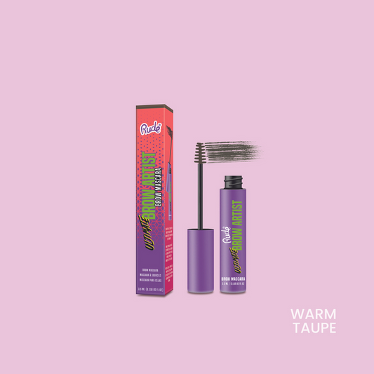 RUDE Ultimate Brow Artist Brow Mascara Warm Taupe 0.118 fl oz